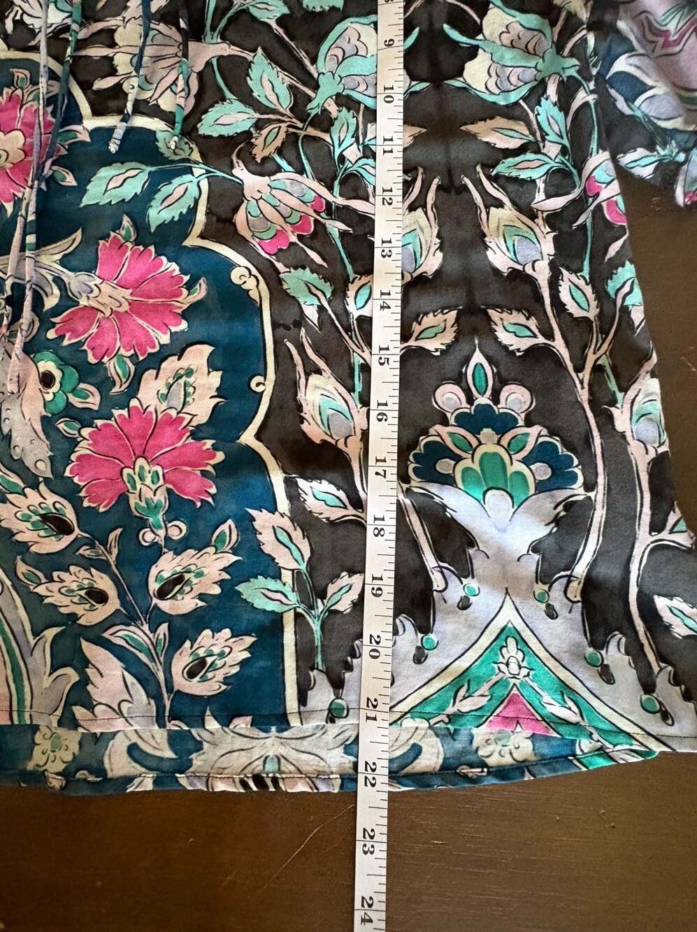 Maria Cher Ruffle Flutter Sleeve Floral Print Cotton-Silk Blend Blouse - Picture 8 of 8